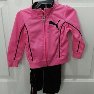 Puma pink and black set